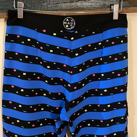 Maui and Sons Blue Geometric Swim Board Shorts Size 32 - Picture 9 of 16